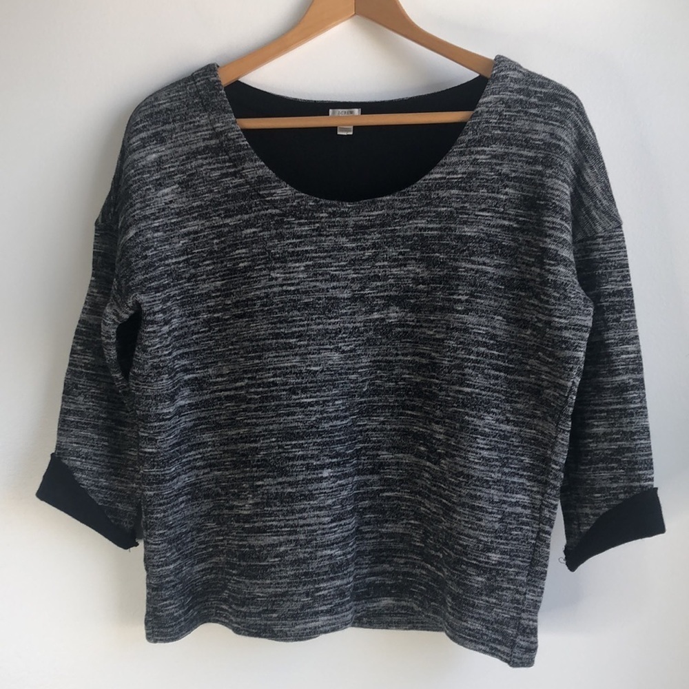 J Crew cropped wool blend sweater